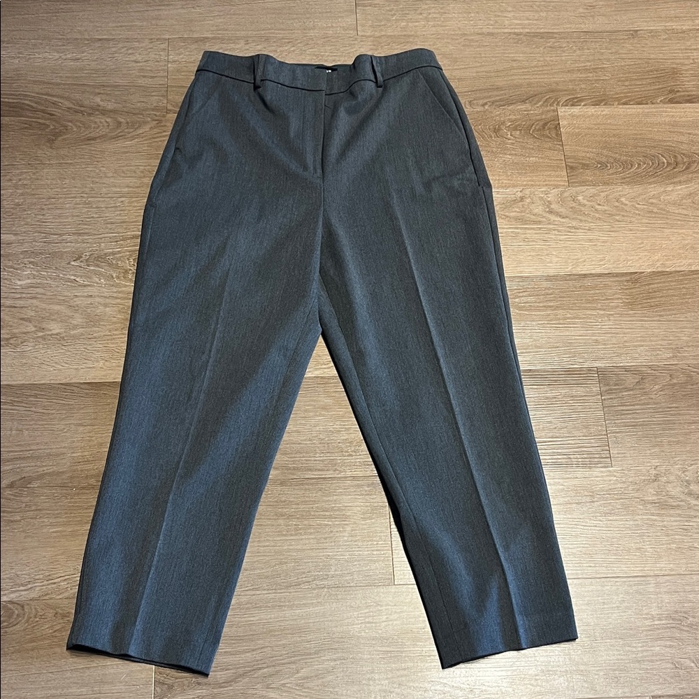 Express Gray Women's Pants Editor super high rise straight leg